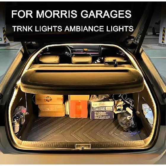 Для Morris Garage MG HS EHS ZS EZS MG3 MG4 MG6 MG7 MGS5 ES5 Гибкая светодиодная лента для багажника, амбиентная световая лента, DC12V, силикон для багажника, DIY HALF WHITE LIGHT