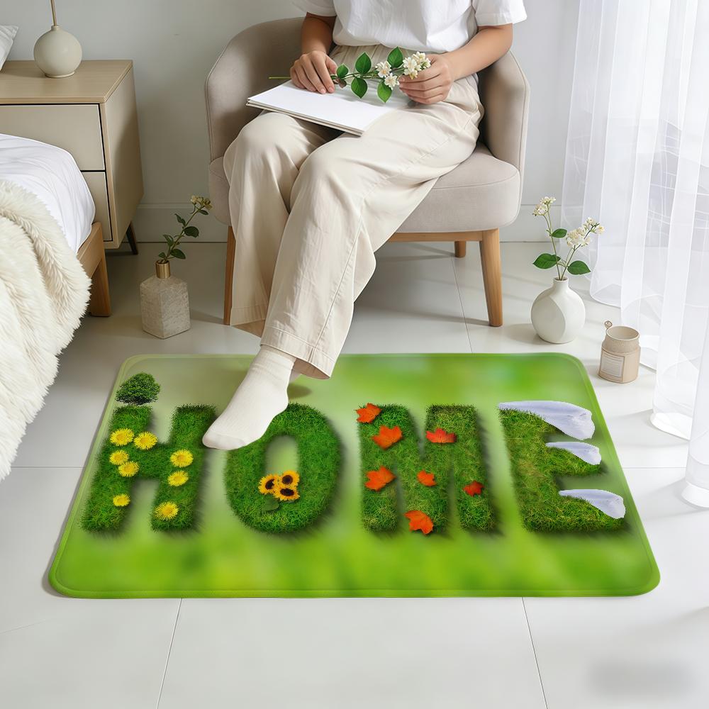 modern word art fashion family LOVE Home Bedside Rug Kitchen Bath Floor Mat Hallway Balcony Carpet Entrance Doormat hogar Decor