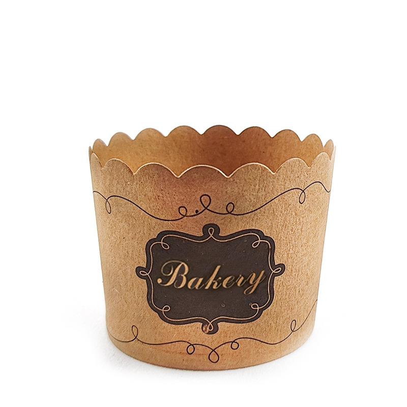 Small Kraft Paper Muffin Cups Baking Cups, Oven Safe, 50 Count, Non-Stick Paper Liners for Cupcakes