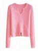 Women's Autumn/Winter Fine Wool Round Neck Hollow Stripe Long Sleeve Knitwear