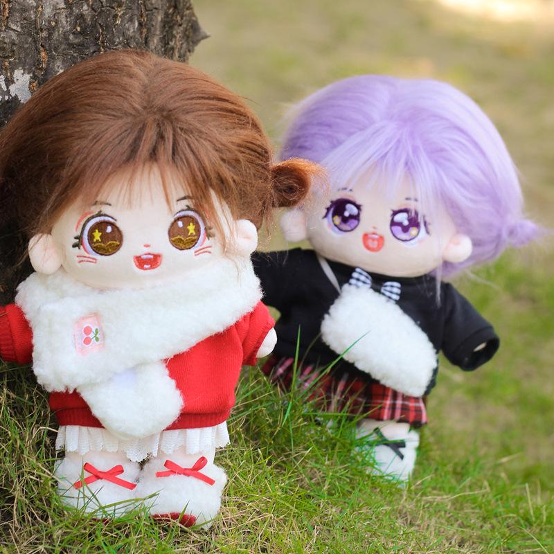 

Adorable 20cm Cotton Plush Doll in Christmas Red Outfit 20cm Plush Doll Bag