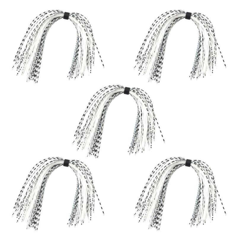 5 Bundles 220 Strands Silicone Jig Skirts Sets DIY Fishing Jig Legs Lures, Fly Tying Materials Fishing Jig Baits Skirts