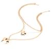 Multilayer Heart Pendant Necklaces Alloy Heart Long Chain Necklaces for Women Gold