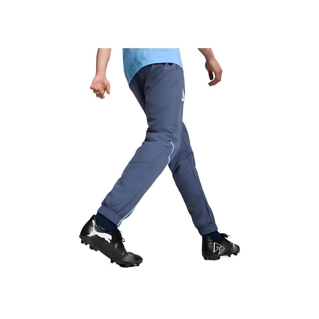 Puma Color Block Logo Design Woven Mid Waist Retro Sports Casual Pants Men Pants Dark-Blue 777581-22