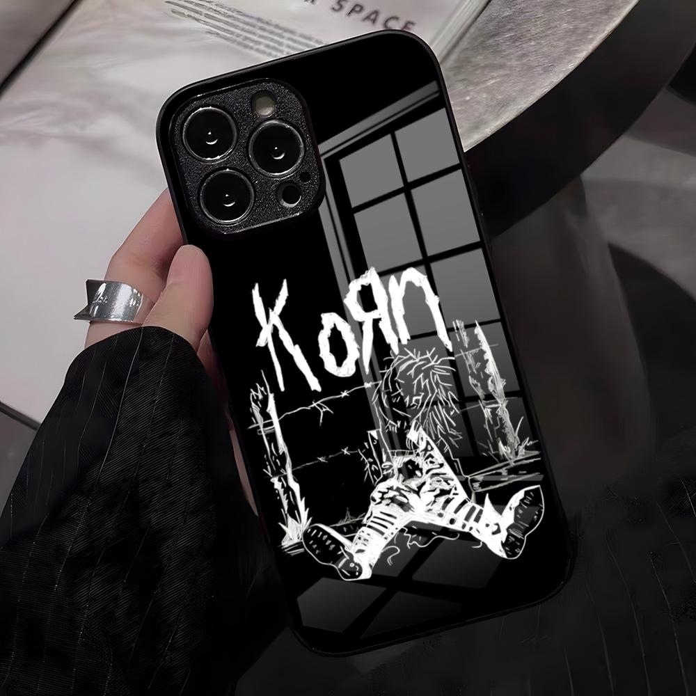 K-Korn Hot Metal Rock Band Phone Case For IPhone 17 Pro Max 16 15 14 Pro Max 13 11 X Xs Xr 8 7Plus Glass Cover