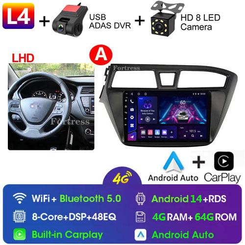 Fortress 6G 128G Android 12 Car Radio For Hyundai I20 LHD 2015 2016 2017 Stereo GPS Carplay Auto Multimedia Player 2Din DVD
