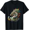 New Limited Feathered Serpent Aztec Quetzalcoatl Mexican Mythology T-Shirt Tops Tee