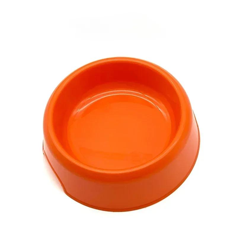 Solid Color Pets Plastic Dog Bowl Cat Food Bowl Round Single Thickened Eco-Friendly Dog Bowl Pet Supplies Dog Accessories
