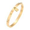 European & American Style Stainless Steel Women's Bracelet with Welded Lock Ornaments