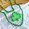 1pcSt. Patrick's Day Clover Glasses Necklace Holiday Party Green Dress-Up Decoration Costume Jewelry Gift