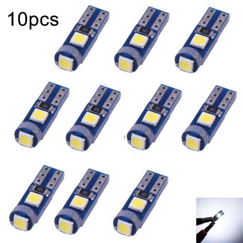 10Pcs T5 3030 3SMD LED Bulb Car Interior Light High Bright Dashboard Warming Indicator Wedge Auto Instrument Lamps