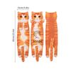 Printed Cat Hand Towel, Ultra-fine Fiber Cartoon Animal Absorbent Handkerchief, Double-layer Hanging Kitchen Cloth