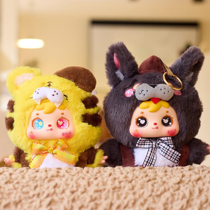 Kawaii Samuel Coffee Shop Series Plush Blind Box Doll Bag Pendant Vinyl Action Figures Collectible Toys Mystery Box Gift