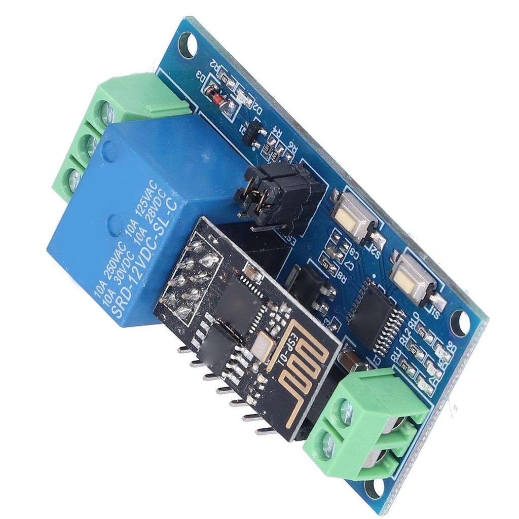 1-veis relémodul 2 arbeidsmoduser ESP‑01 WiFi-relémoduler for smarthjemtelefon