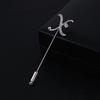 Zircon-Inlaid Bow Brooch, High-End Feel - Elegant Men's Letter Pin & Niche Accessory for Women
