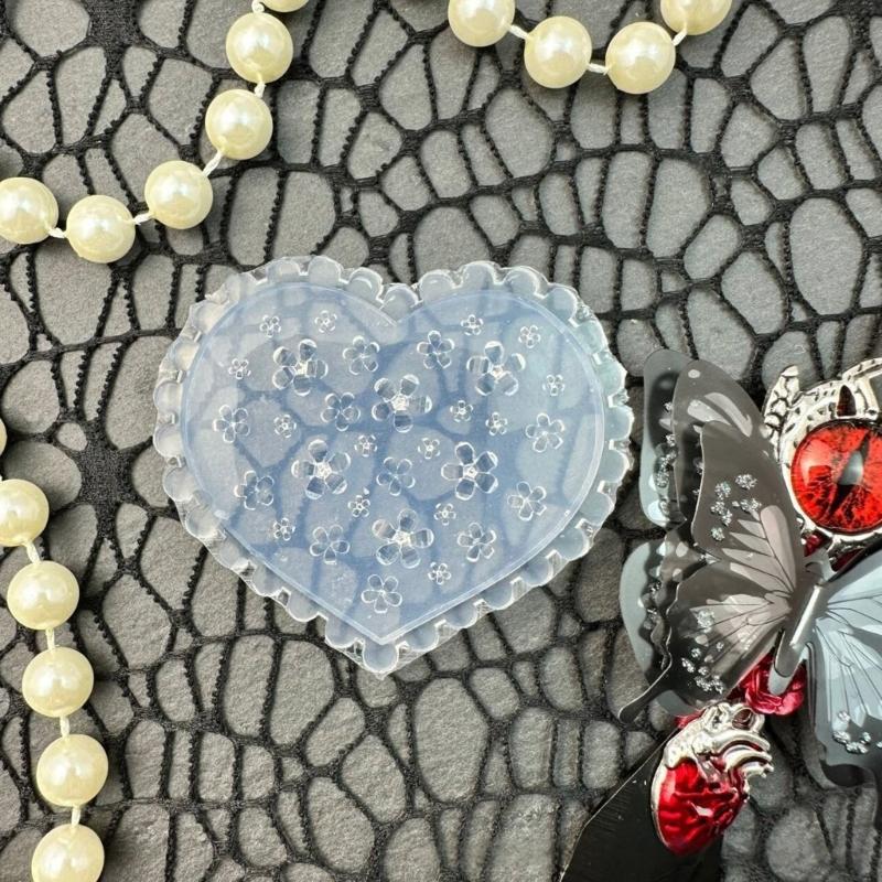 Silikon Nagelkunstform mit Pilz-, Ahornblatt-, Herzmustern für DIY Maniküre-Design, wiederverwendbare Vorlage