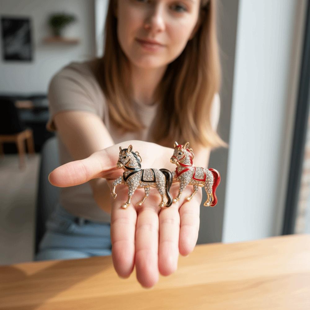 Metal Horse Keychain Sparkling Key Ring New Pony Pendant  Gifts