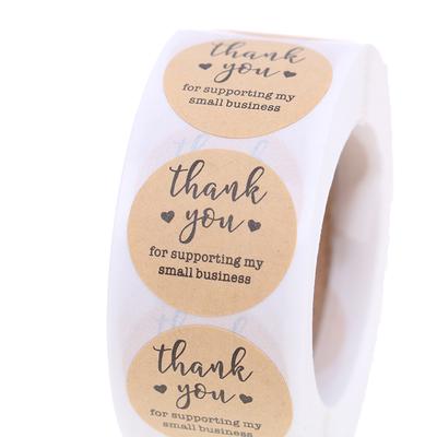 Thank You Stickers Kraft Festival Decorative Stickers Tags Envelope Stickers