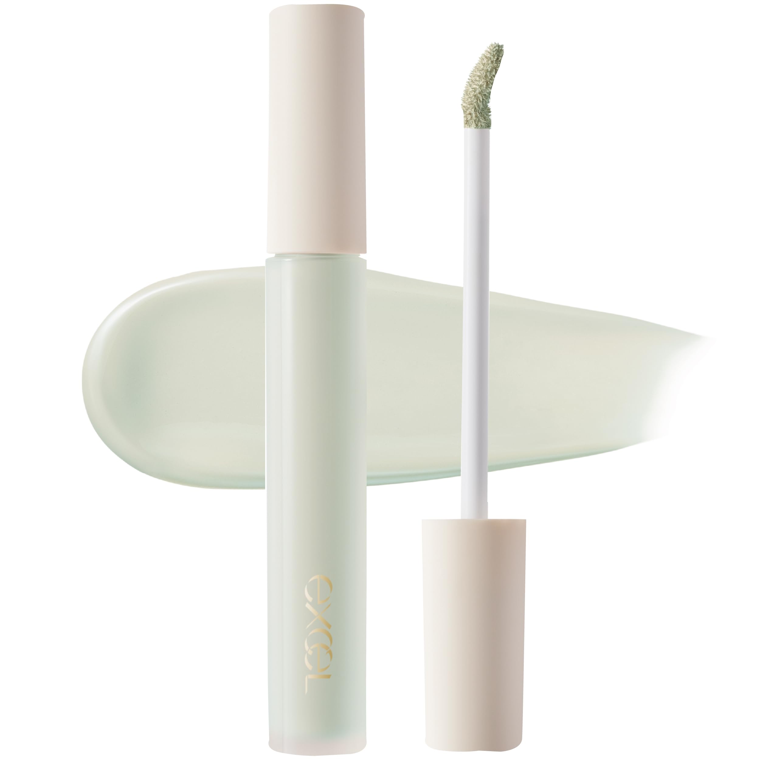 

Excel Ethereal Serum Concealer ER04 Mint Serum Reduces Redness Green, Concealer,