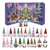 2025 Gnomes Advent Calendar 24 Days Christmas Countdown Calendar with 24 Pcs Collectible Figures Dwarf Ornaments for Holiday Decor