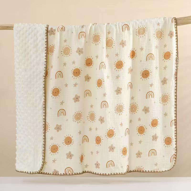 Newborn Cotton Bean Blanket: Thin, Machine Washable, Ideal for Toddler Outings and Naps