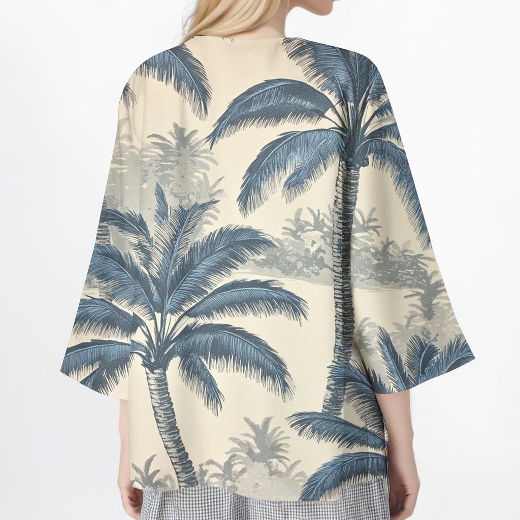 Women's Casual Fashion Printed Lightweight Mid-length Jacket Cardigan