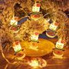 1.5M 10Led Christmas Light String Snowman Santa Cluas Xmas Tree Lamp String Hanging Ornaments Pendants Merry Christmas Decor