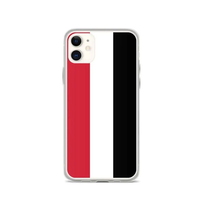Coque Téléphone – Drapeau du Yémen – Compatible iPhone 11 – Étui Souple – Résistant et Antichoc - Silicone - Pixelforma chiaro