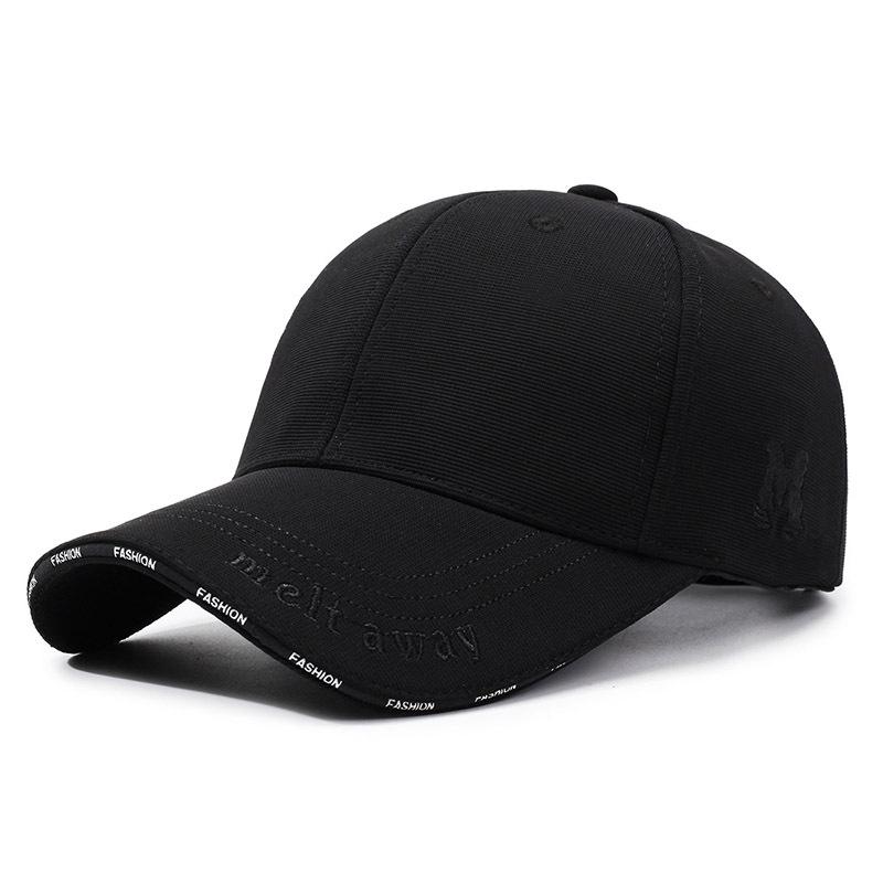 Embroidery M Letter Baseball Hat Outdoor Adjustable Sun Breathable Protection