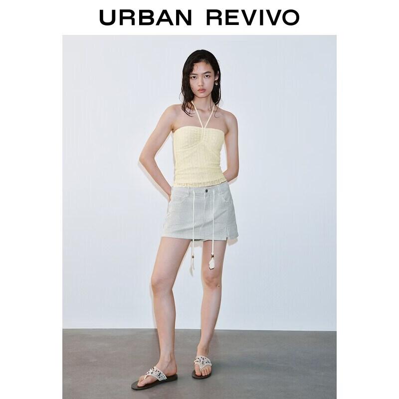 UR Women s Pastel Textured Halter Tube Top XL