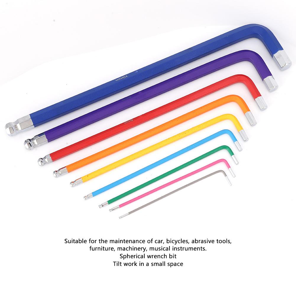 9PCs Hex Socket Wrench Ball Pattern Home Repair Hand Tool for Furniture  Machinery  Musical