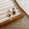 Zinc Zinc Alloy Elegant Simple Women Jewelry Enamel Stud Earrings Korean Style Earrings Heart Ear Buckle