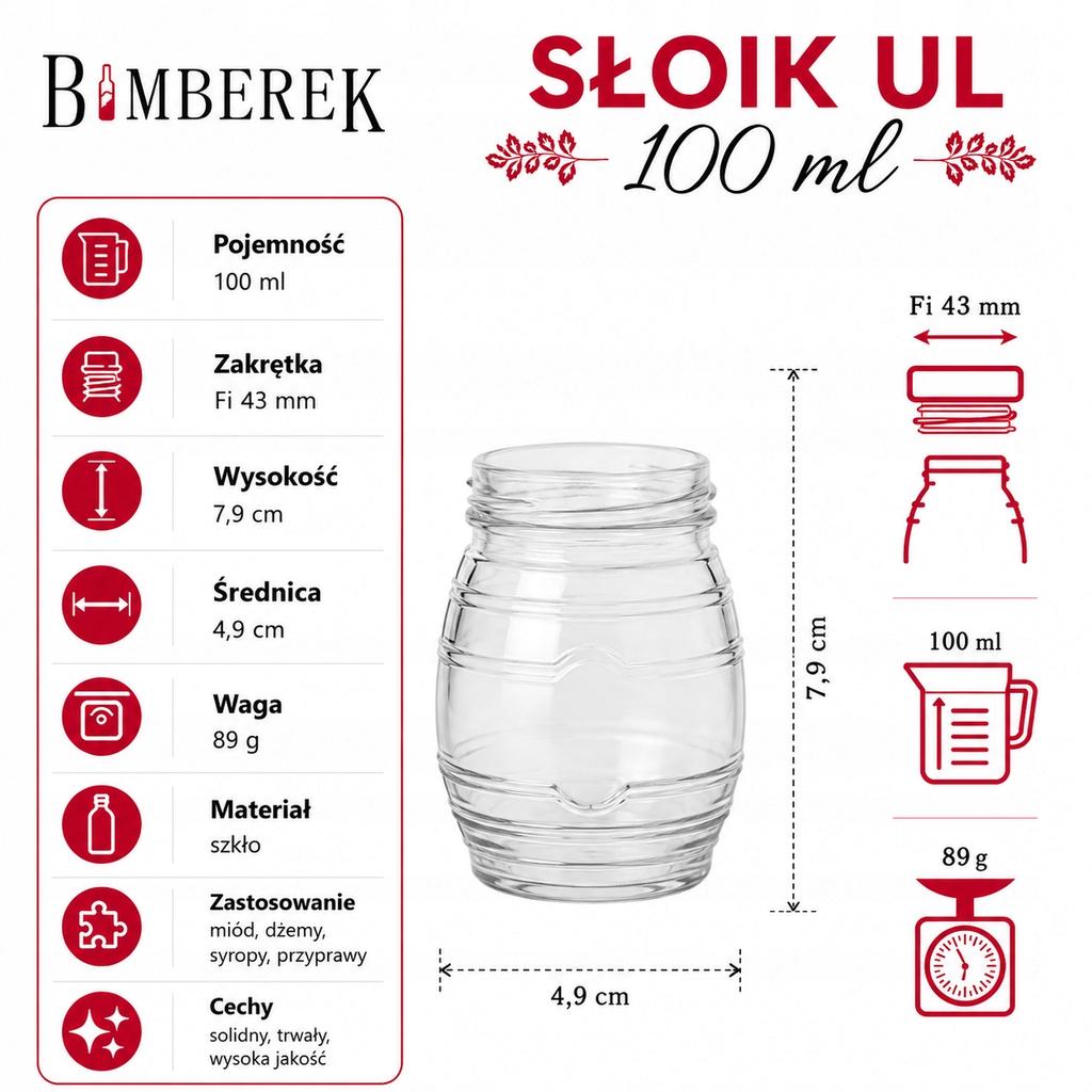 Glazen pot UL180 ml voor honing jam kruiden cadeau diy decoratieve pot