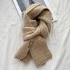 Fashion Cashmere Scarf Winter Warm Thick Comfortable Velvet Convenient Scarf Outdoor Keep Warm Solid Color Simple Scarf
