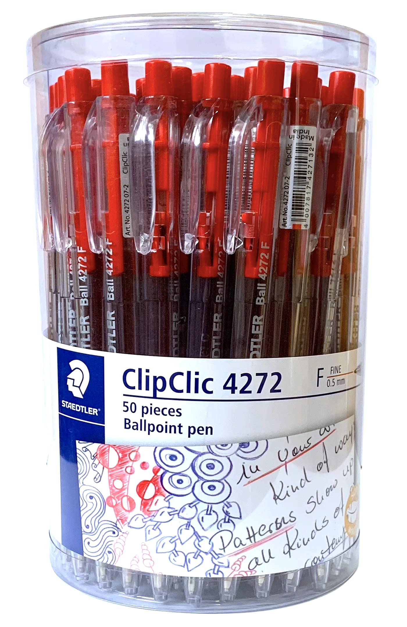 

Staedtler Набор офисных шариковых ручек из 50 штук Шариковая ручка с красным стержнем Красная Коммерческая Красная ручка 0,5 мм (Шарик 0,7 мм) [Использовал]