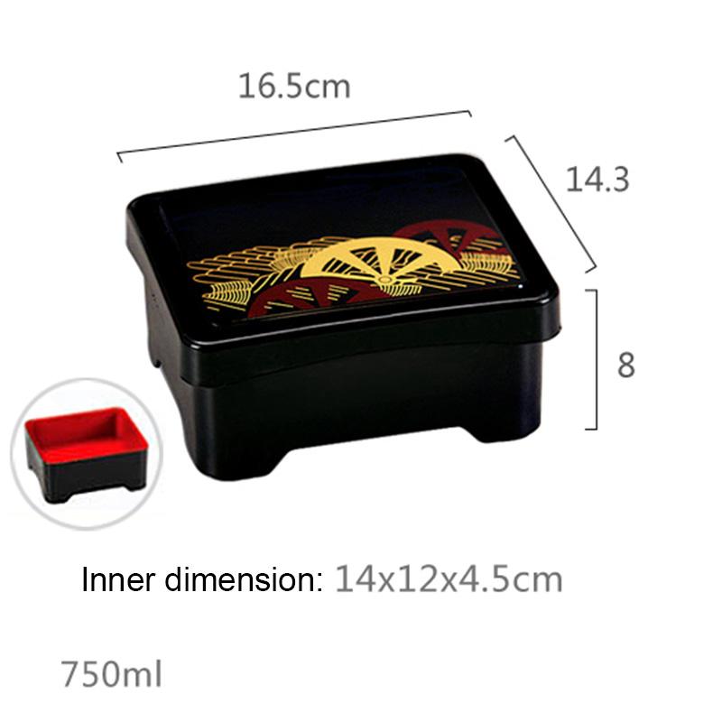 Japanese Style Bento Boxes Resin Japanese Eel Box Healthy Meal Prep Food Container Rice Sushi Catering Snack  Lunch Box With Lid