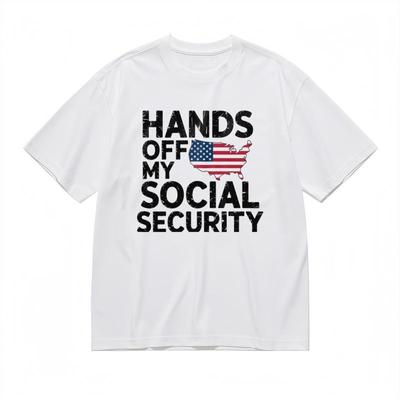 T-shirt Homme Mode Confortable Classique Thème Droits de la Sécurité Sociale Texte