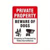 Metal Wall Sign Guard Dog Warning Notice Aluminum Poster Home Security Decorative Plate