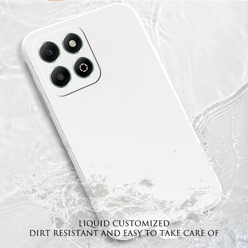 Liquid Silicone Case For Honor X6b X8b X8 5G X7 X6 X8 4G Matte Cover Shockproof Straight Edge Ultrathin Protective Soft Cover Shell