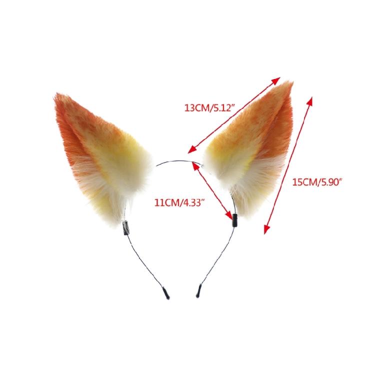 Cute Foxes Ear Headbands Plush Hairband Music Festivals Carnivals Party Hairband