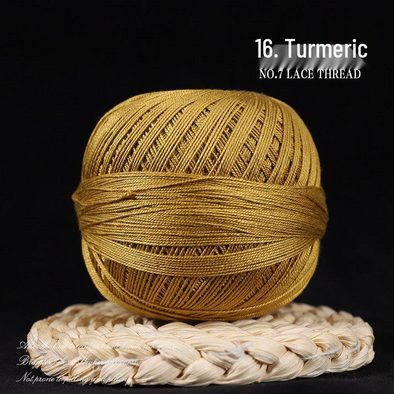 No. 7 Soft Silk Lace Yarn - Hand-Knitted, Strong Twist for Summer and Short Sleeves