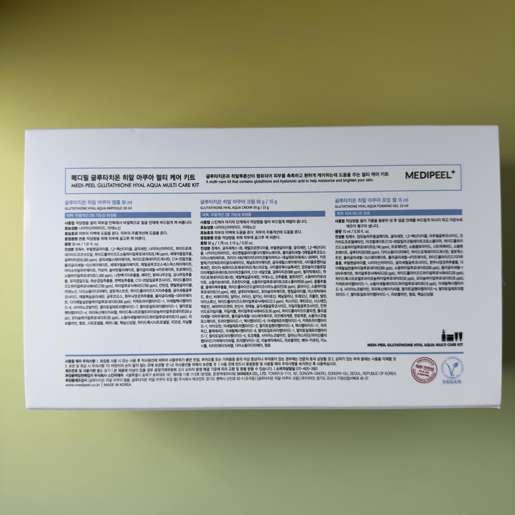 MEDI-PEEL Feuchtigkeitscreme mit Hyaluronsäure und Glutathion – Hyal Aqua Multi Care Kit Set
