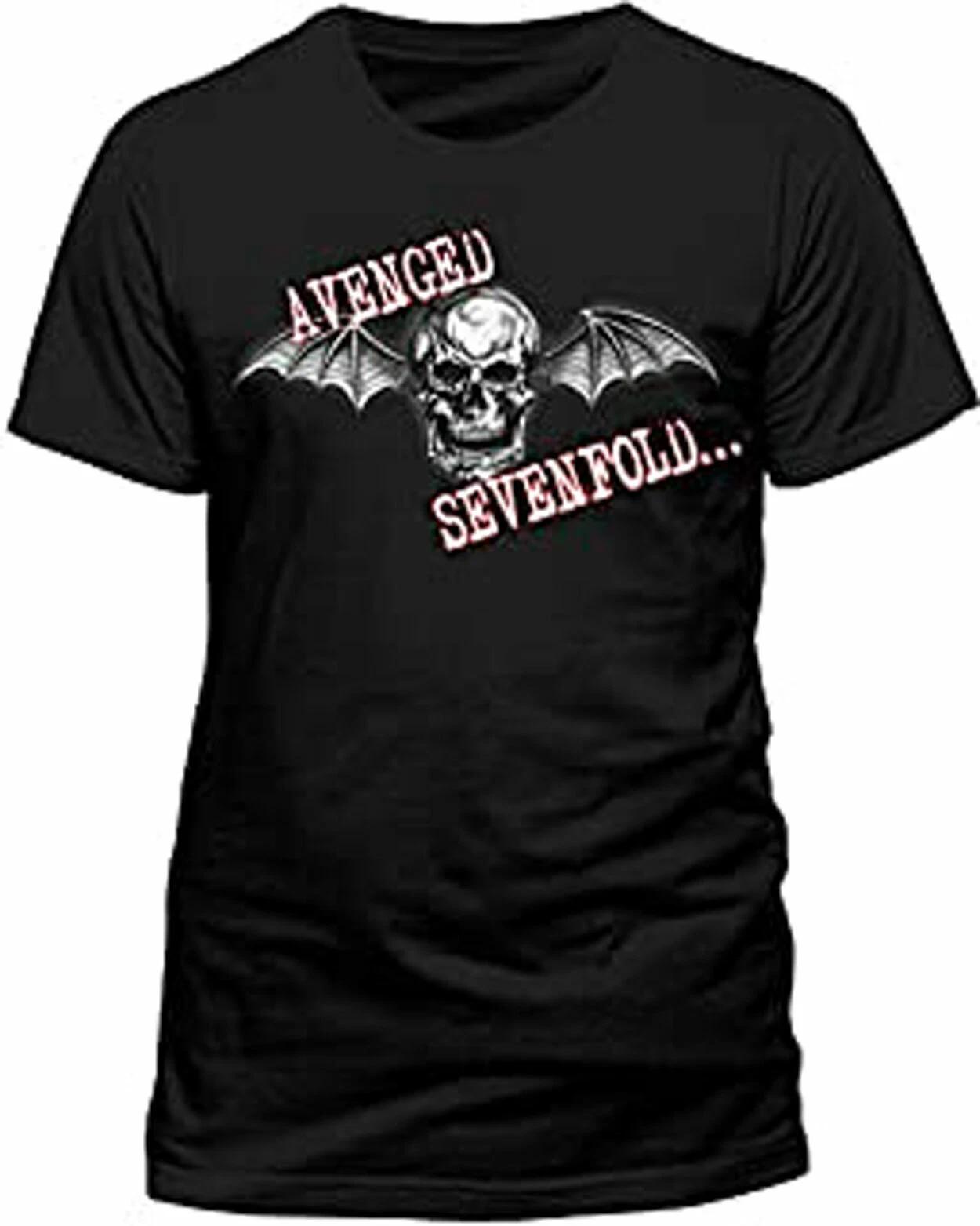 

Official Avenged Sevenfold Deathbat Mens Black T Shirt Avenged Sevenfold A7 Tee 4XL