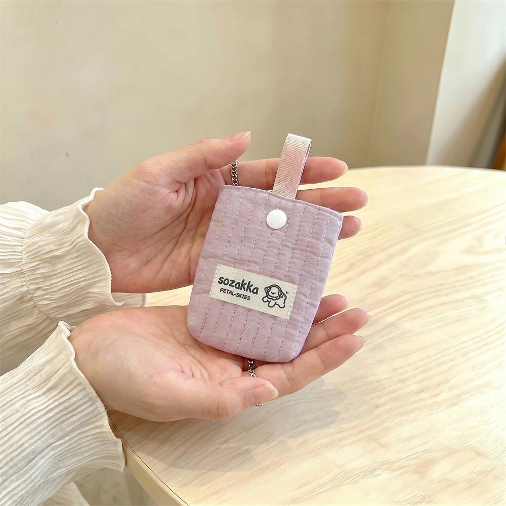 Modern Minimalist Earphone Case With Polyester Fabric For Travel And Desk Storage