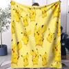 Süße Pokemon Pikachu All-Over-Print Flanell-Kuscheldecke Geschenk Winter Warme Decke für Wohnzimmer Sofa Bett Campingausflug