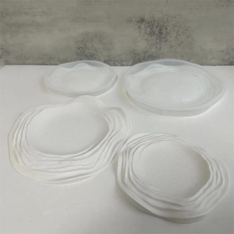 62KD Irregular Tray Silicone Mold DIY Handmade Plaster Epoxy Resin Mould Concrete Jewelry Storage Plate Casting Supplies