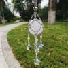 Colorful Natural DIY Crystal Car Hanging Ornament Catcher Decorations With Moon Star Pendant Jewelry