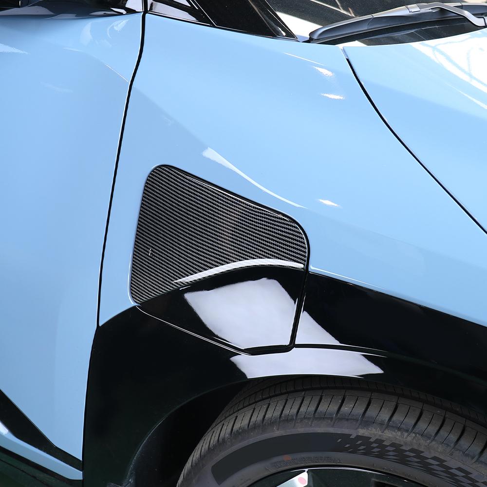 External Accessories Carbon Fiber Car Charging Port Cover Trim For Kia EV3 2024 2025 Car Tuning LHD