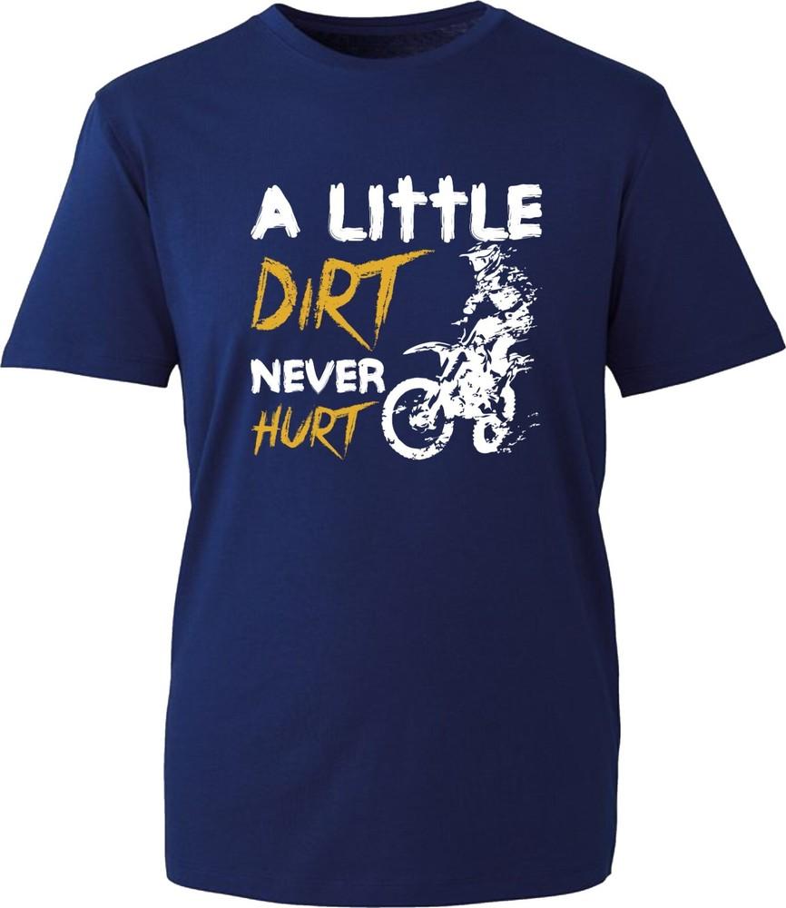 A Little Dirt Never Hurt Biker Funny Tshirt Dirt Bike Lovers Gamers Unisex Top S