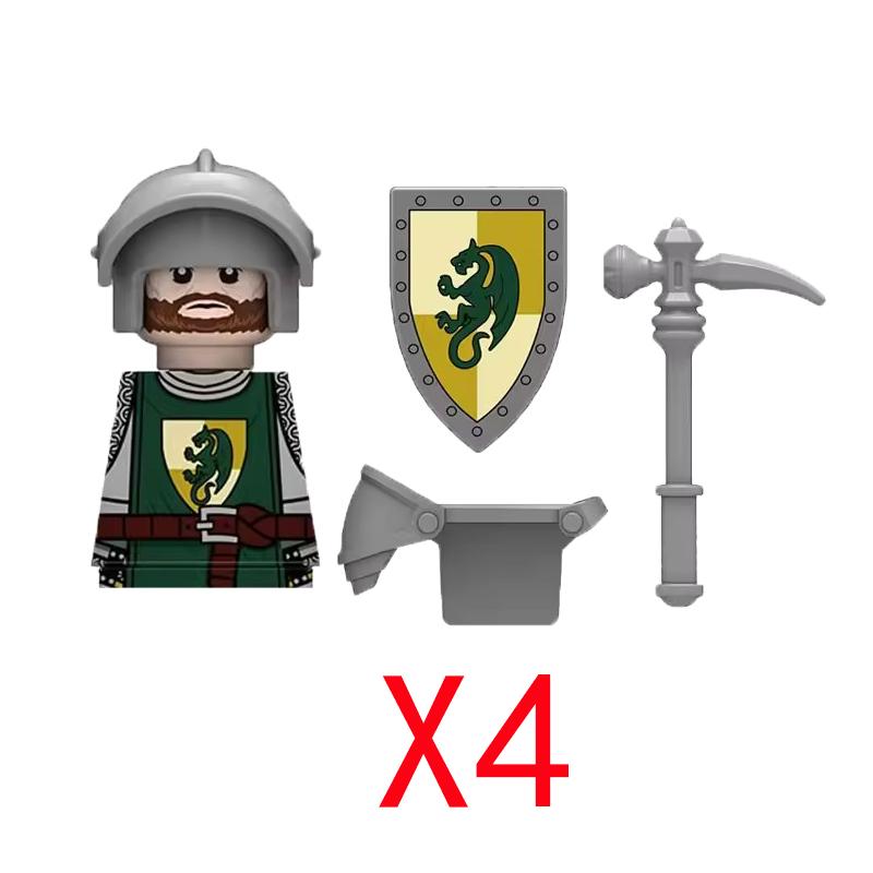 Military Medieval Building Blocks Napoleonic Wars Castle Knight Soldier Figures Weapons Guns British French Army Infantry MOC